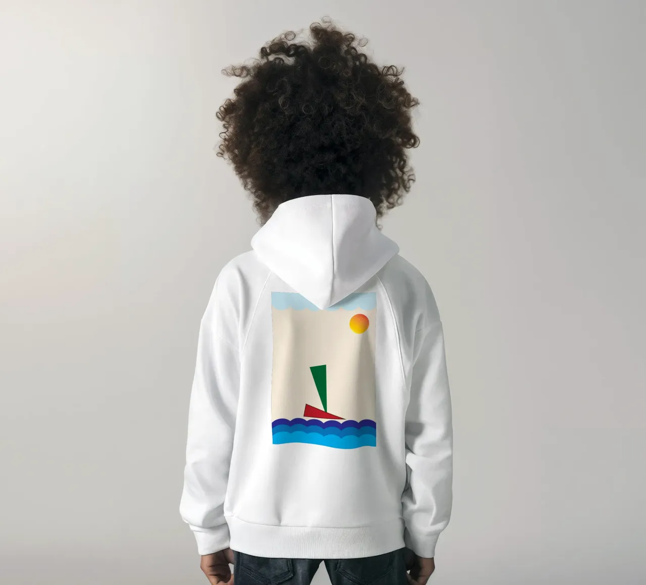 nave sull'oceano felpa bambino con cappuccio da boeboe