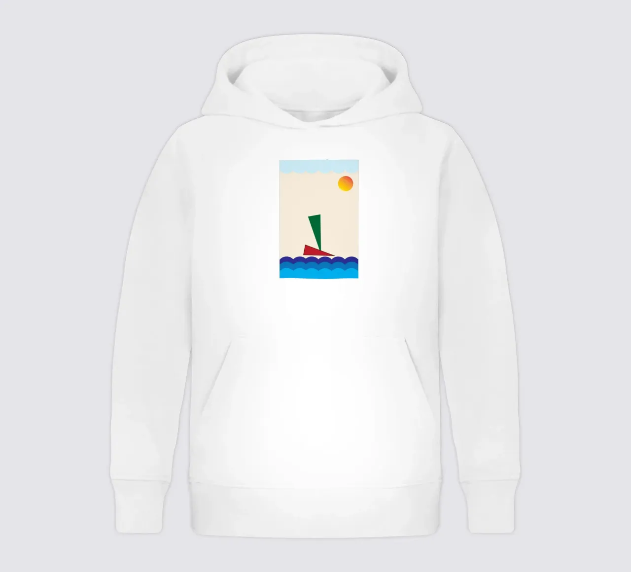 nave sull'oceano felpa bambino con cappuccio da boeboe