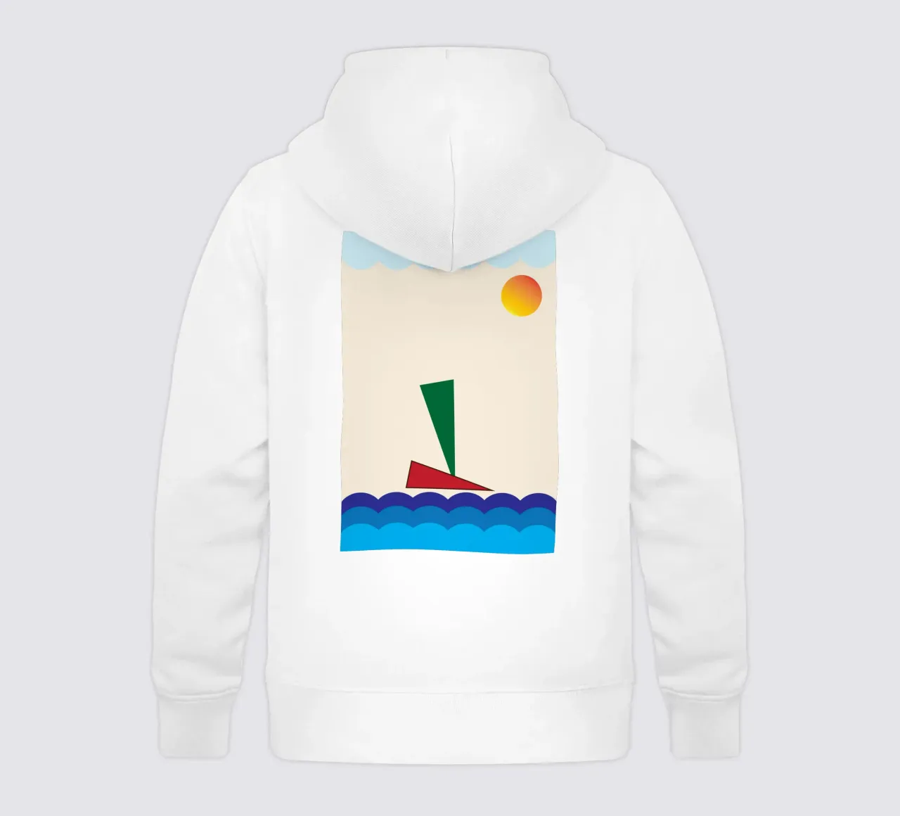 nave sull'oceano felpa bambino con cappuccio da boeboe