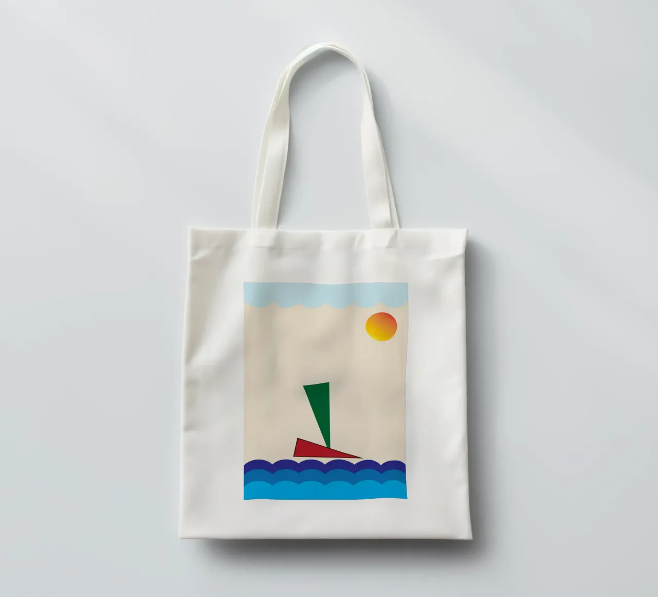 nave sull'oceano borsa in juta da boeboe