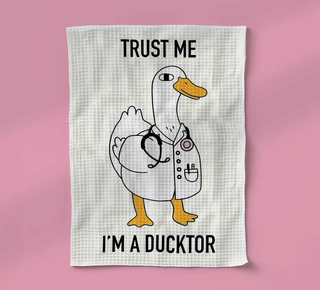 Illustrazione di Ducktor canovaccio da cucina da bazi