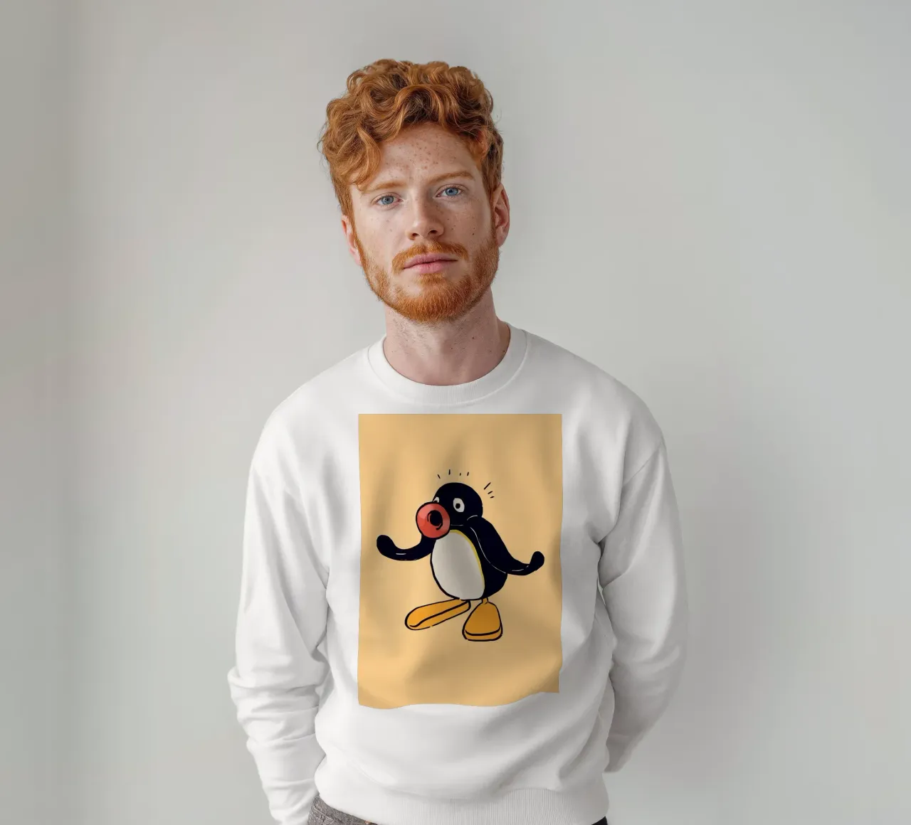 Illustrazione del cartone animato di Pingu felpa da bazi