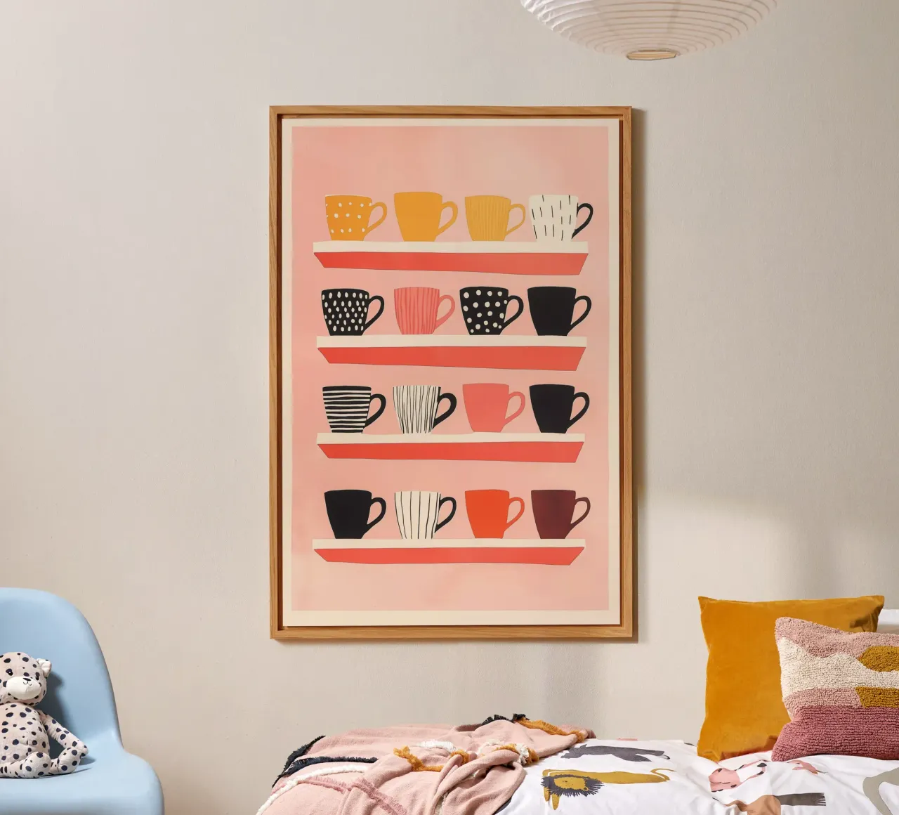 Tutte le tazze sono ancora nella credenza | Design retrò scandinavo alluminio dibond da Autofocus