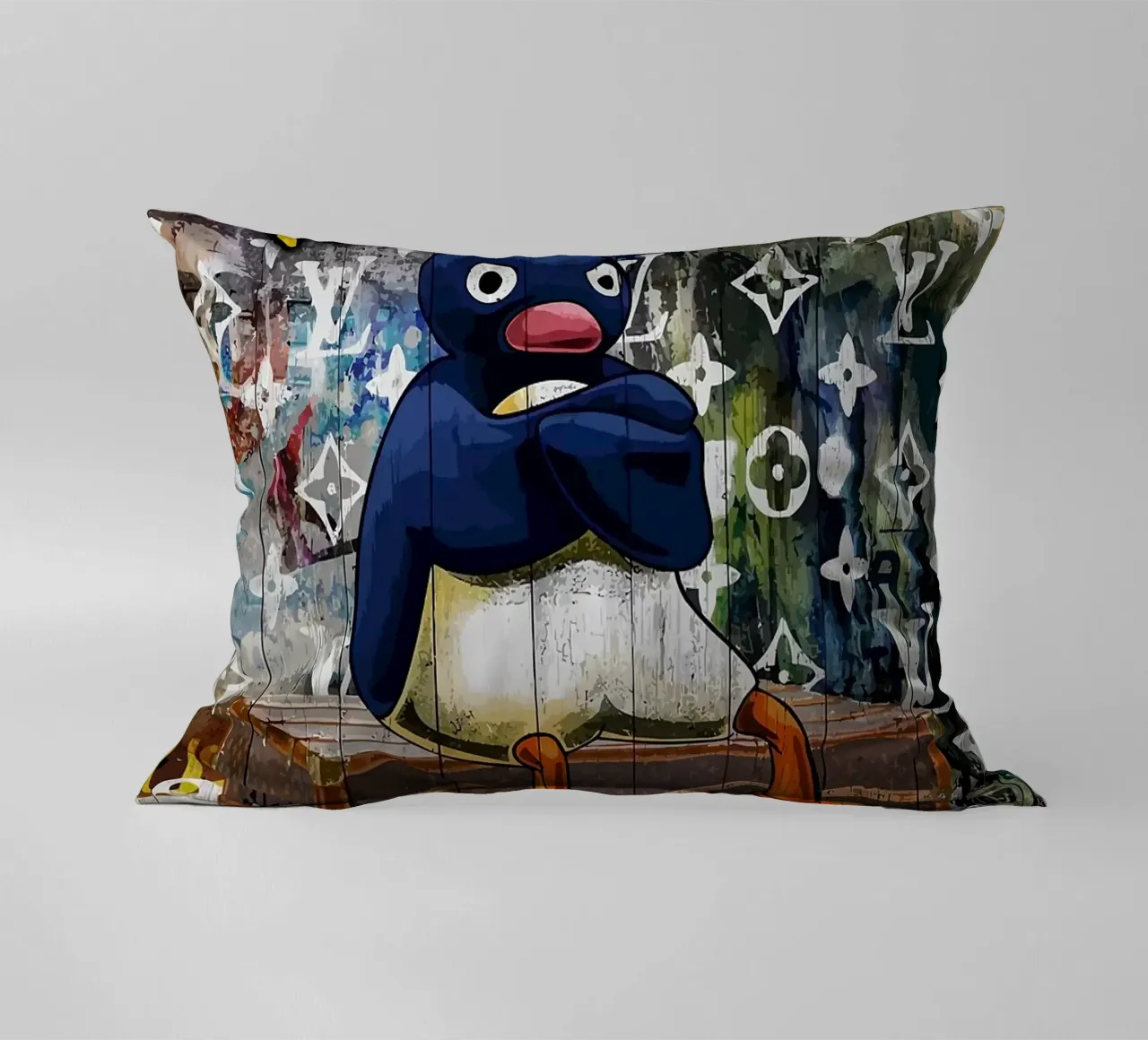 Pingu Niente soldi niente divertimento cuscino da bazi
