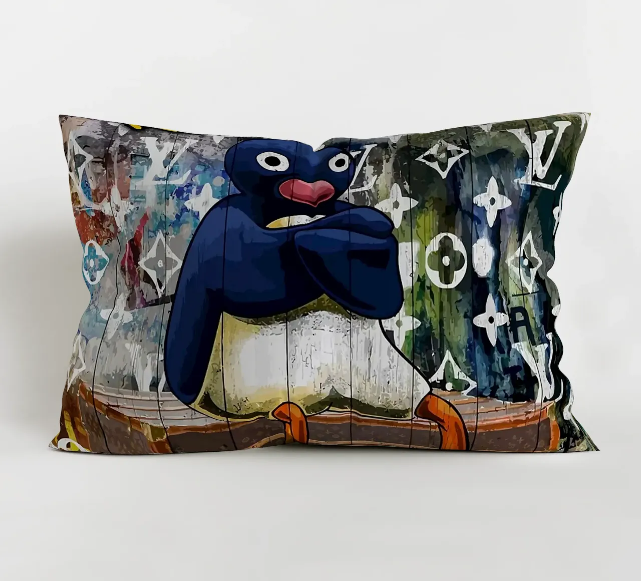 Pingu Niente soldi niente divertimento cuscino da bazi