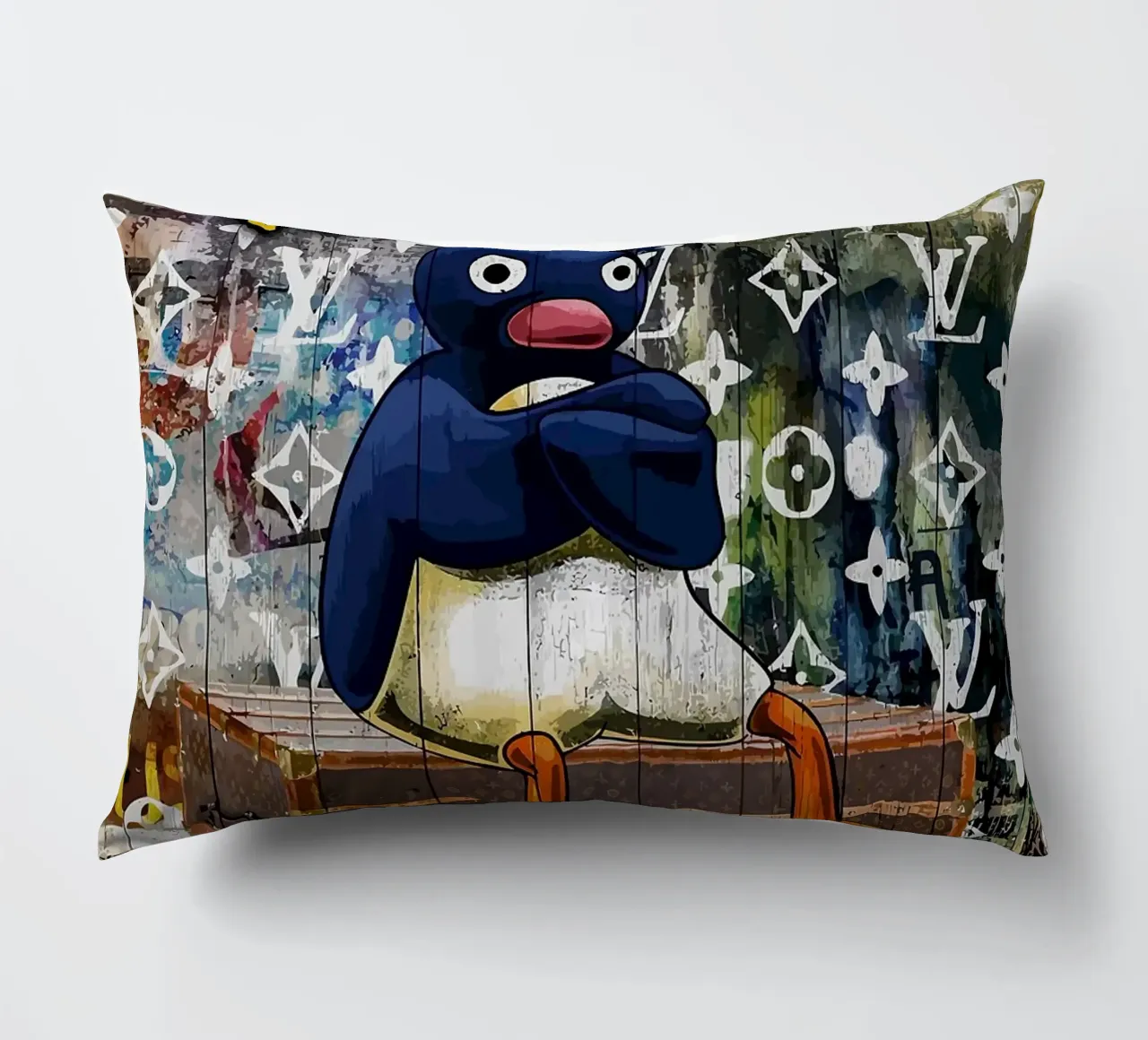 Pingu Niente soldi niente divertimento cuscino da bazi