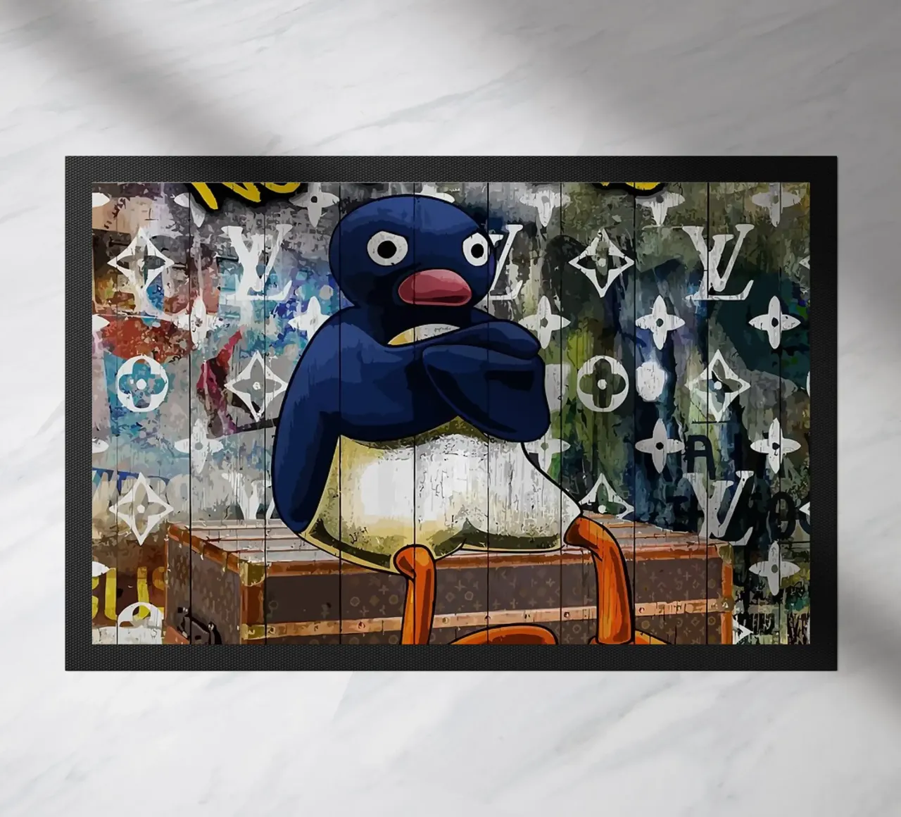 Pingu Niente soldi niente divertimento zerbino da bazi