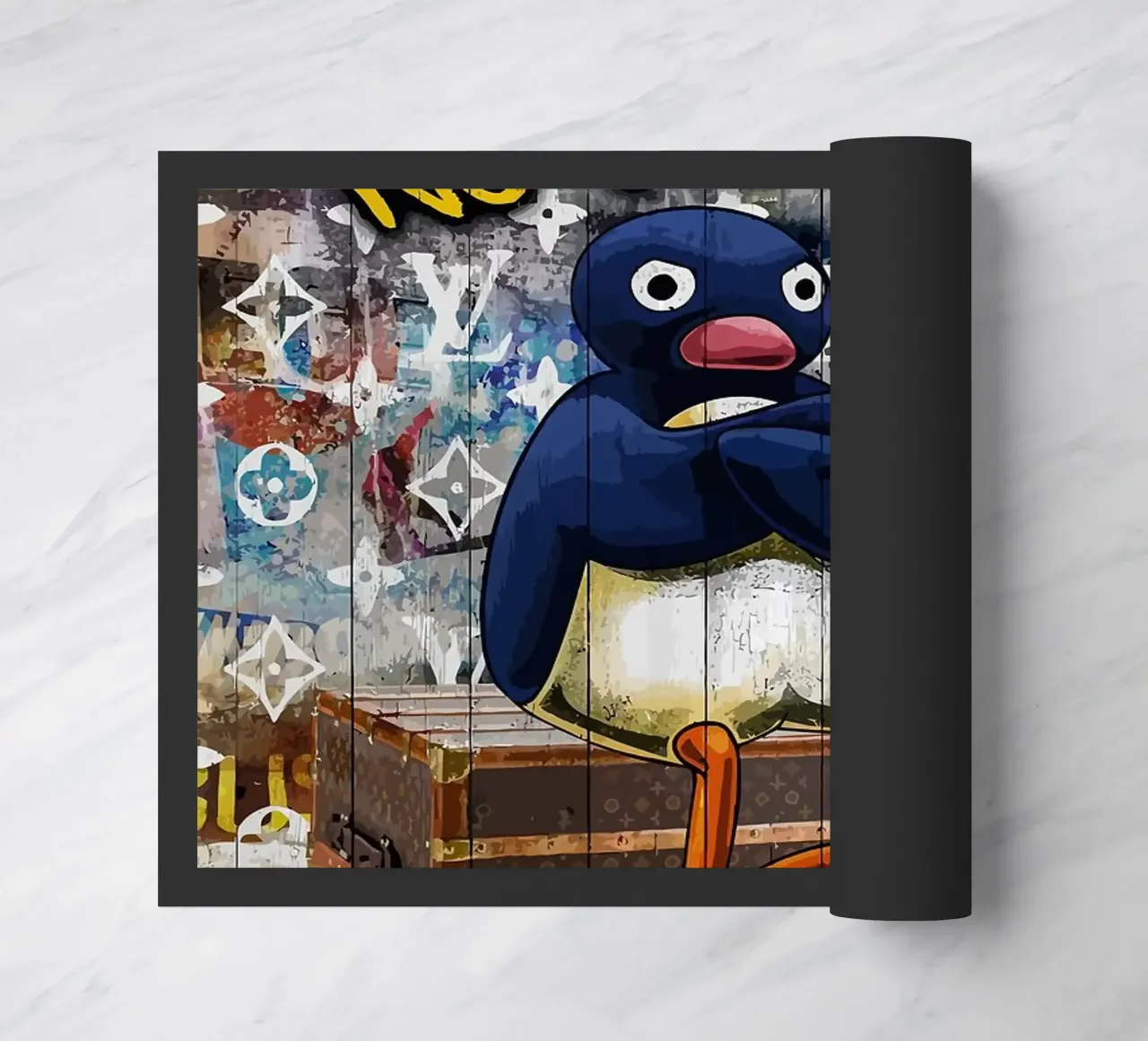 Pingu Niente soldi niente divertimento zerbino da bazi