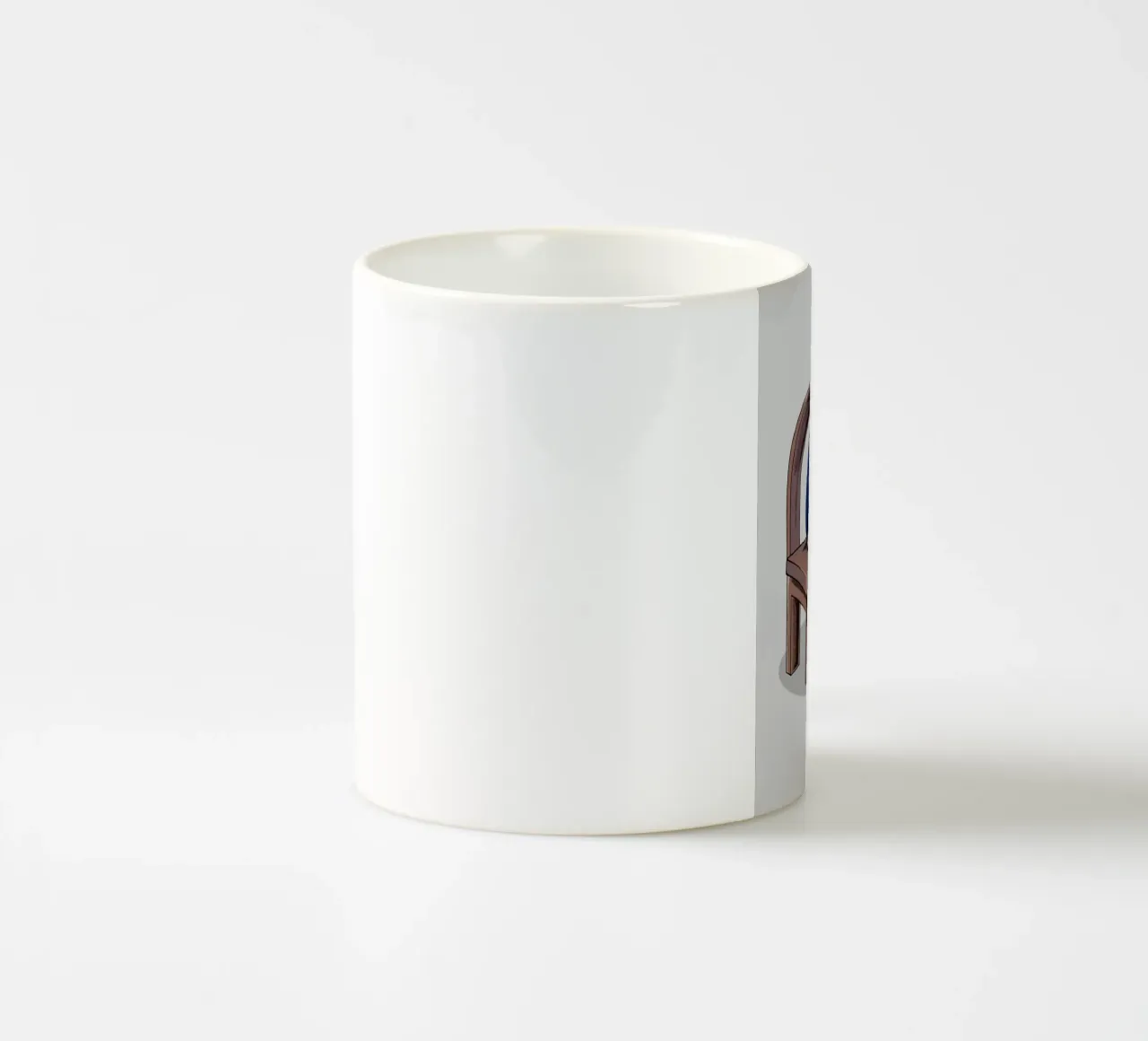 Pingu seduto sulla sedia tazza in ceramica da bazi