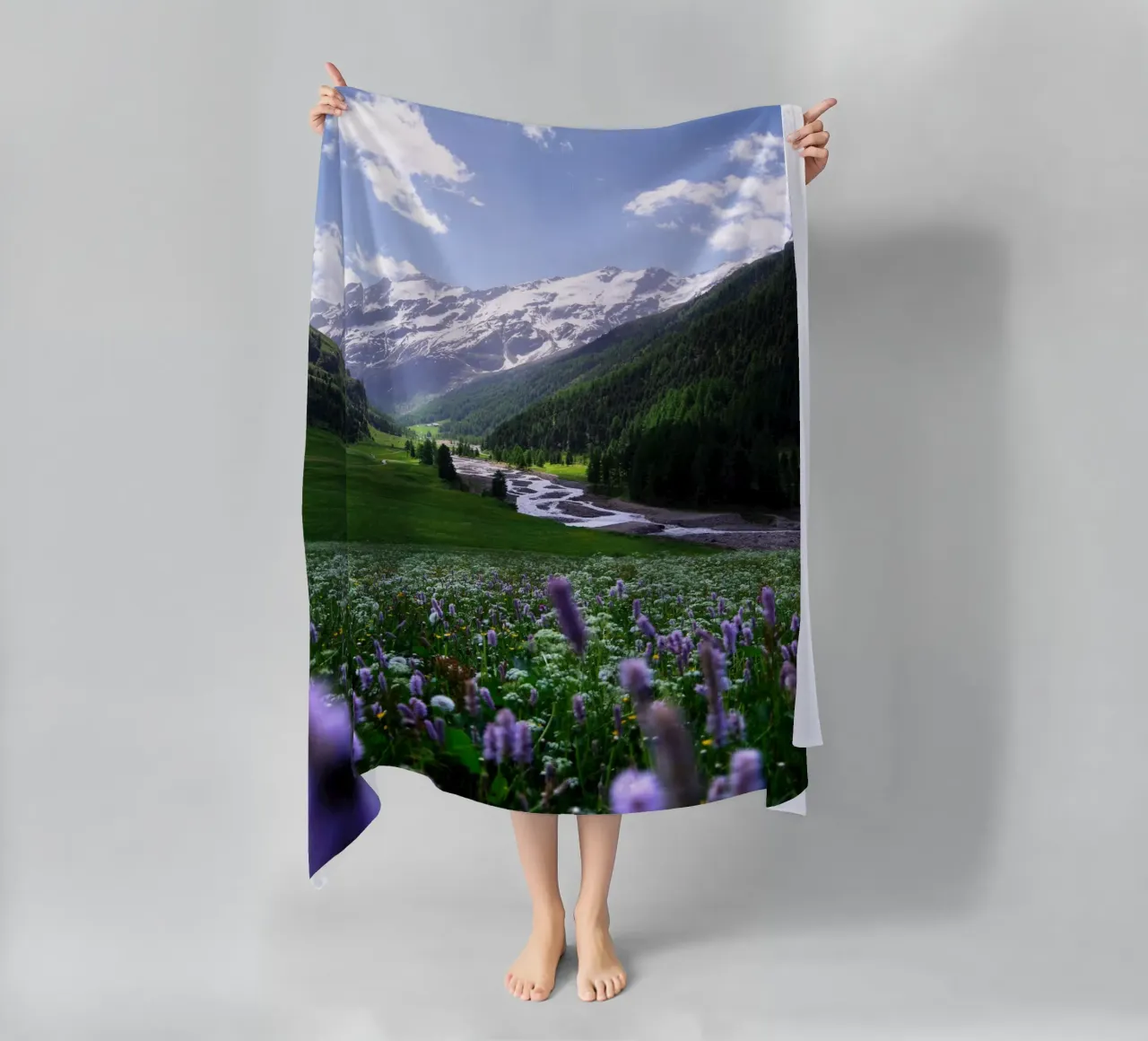 Dalgletsjers in de Alpen strandhanddoek van Fjöllart