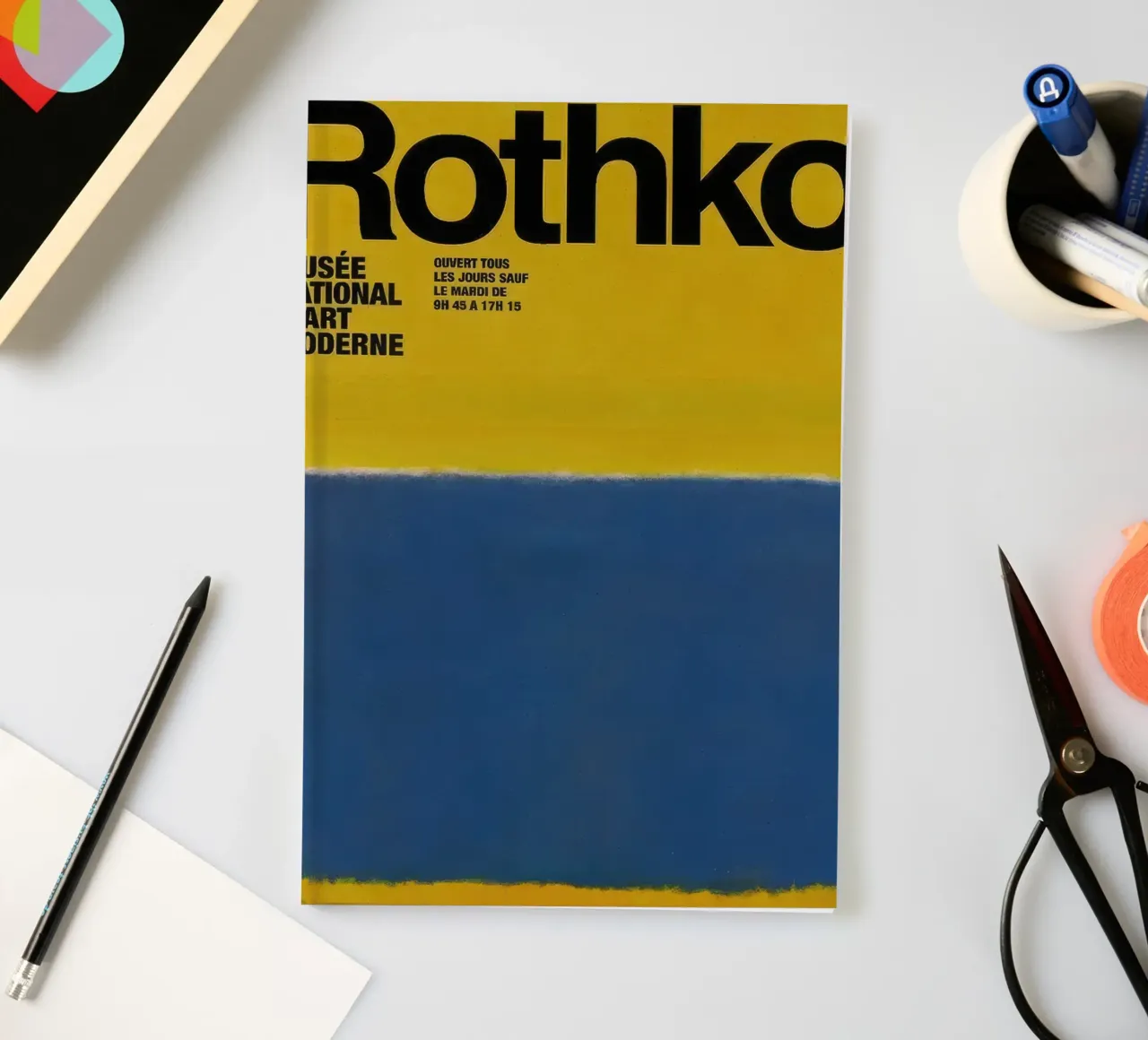 Mark Rothko Bleu sur jaune carnet de notes de traveler
