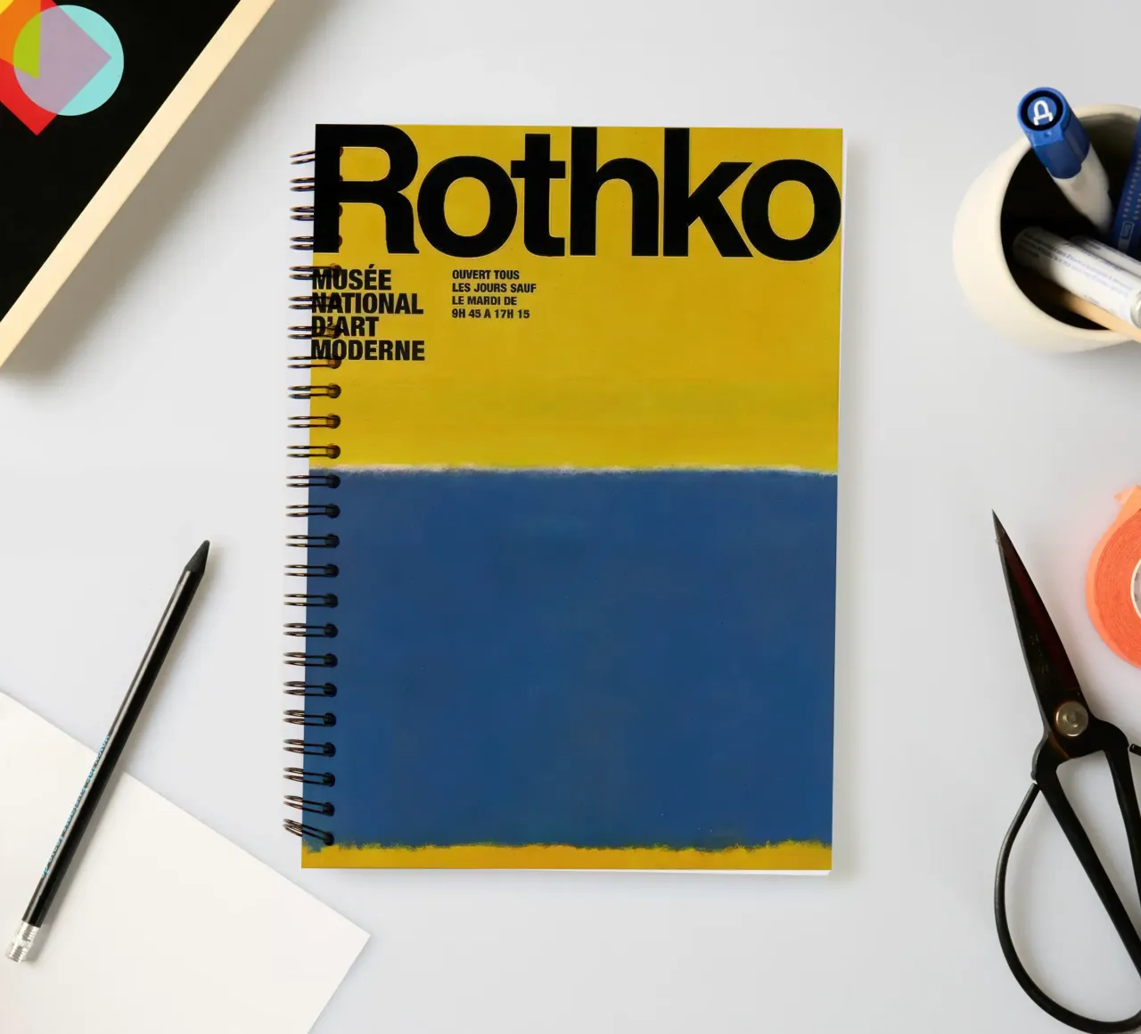 Mark Rothko Bleu sur jaune carnet à spirale de traveler