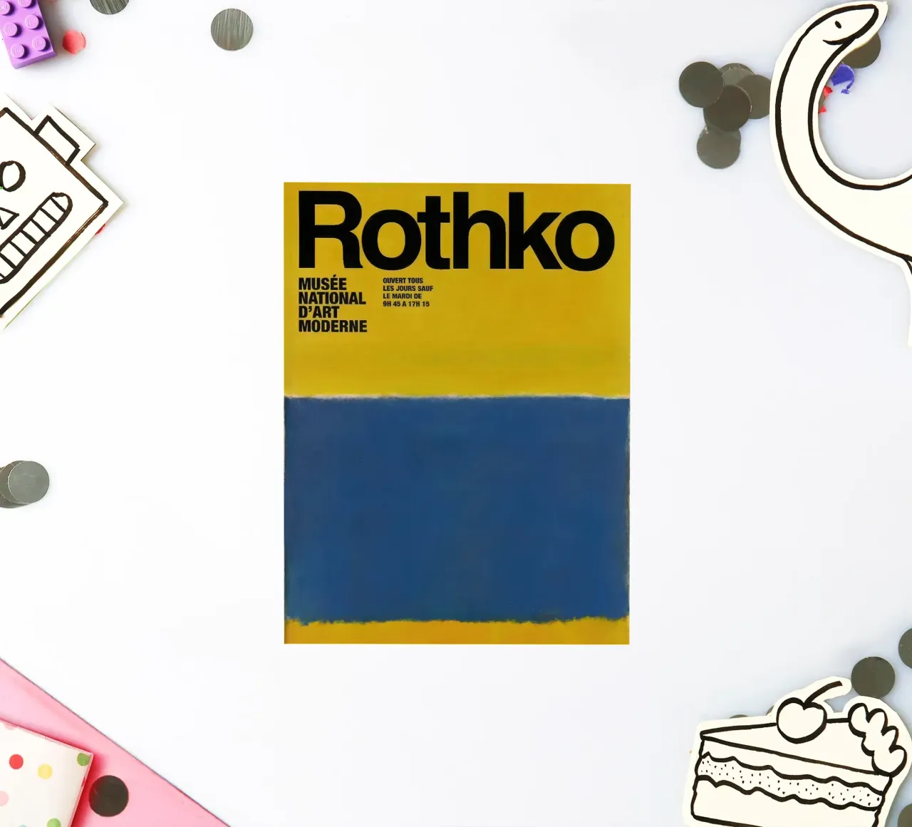 Mark Rothko Bleu sur jaune autocollant de traveler