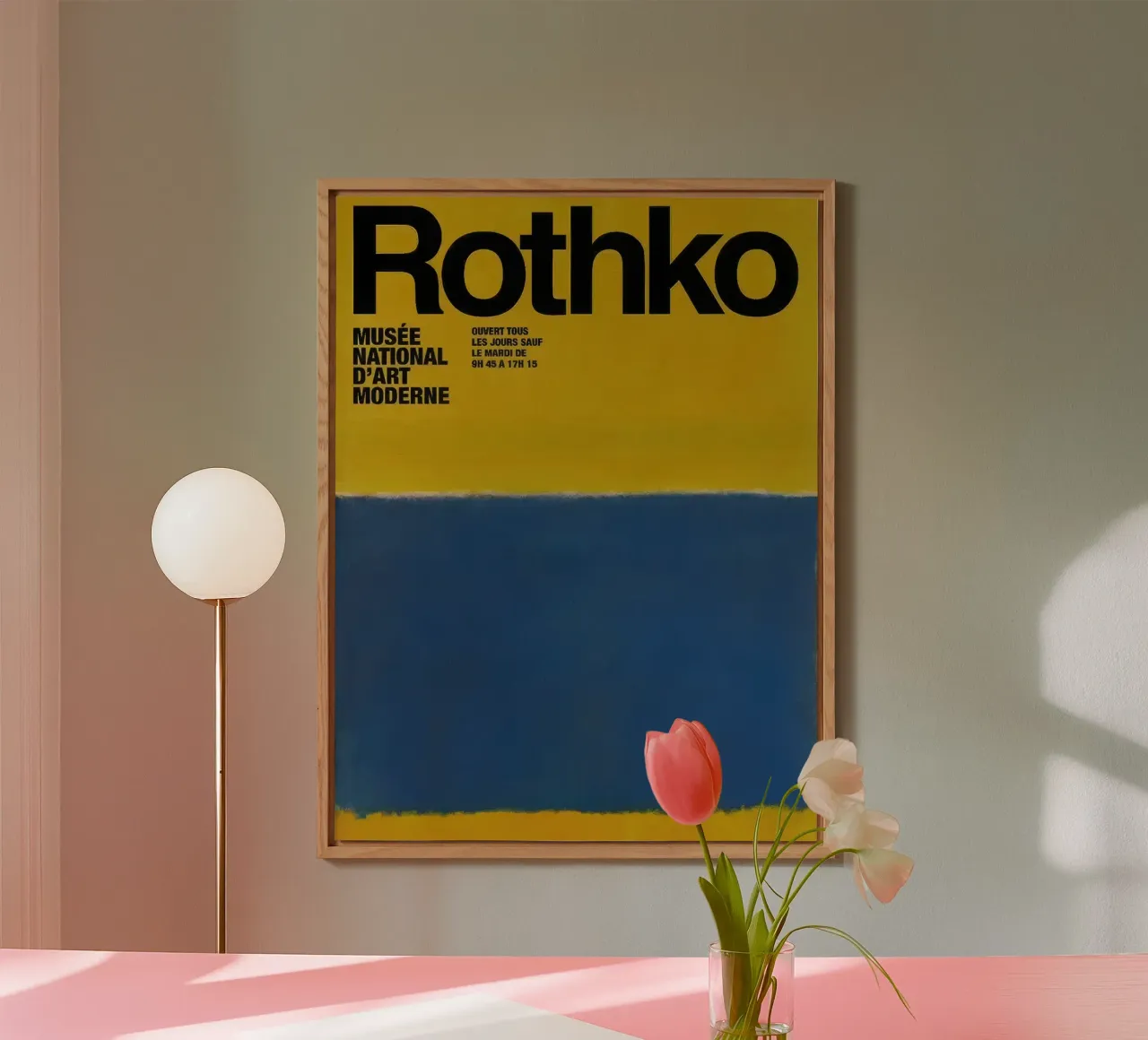 Mark Rothko Blu su giallo alluminio dibond da traveler