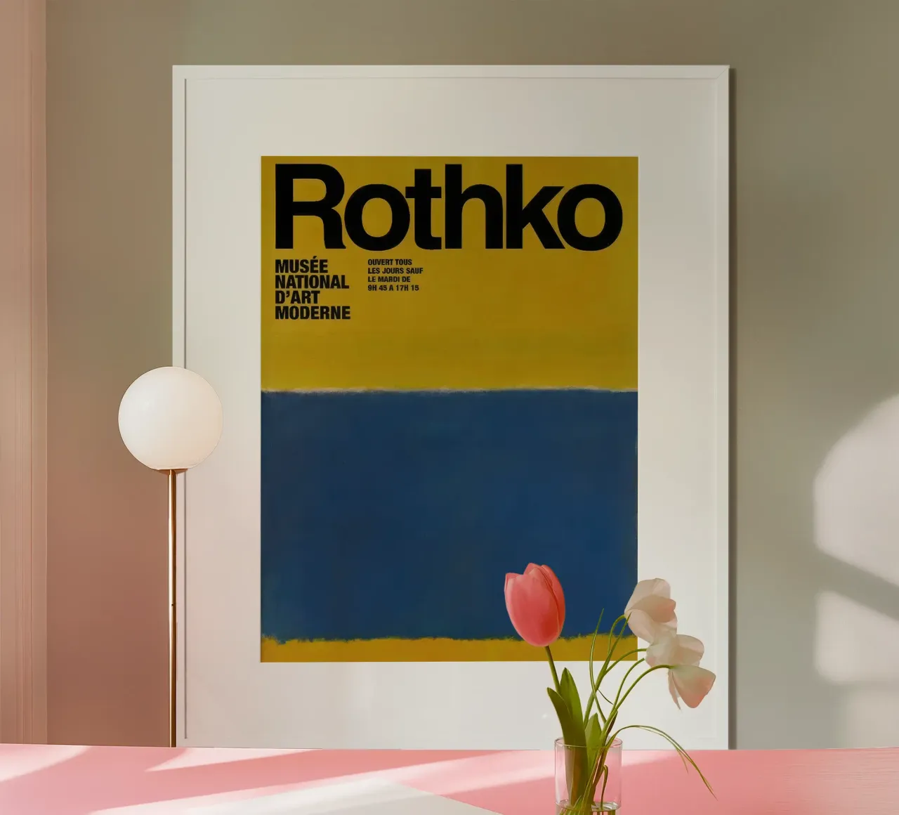 Mark Rothko Blu su giallo poster da traveler