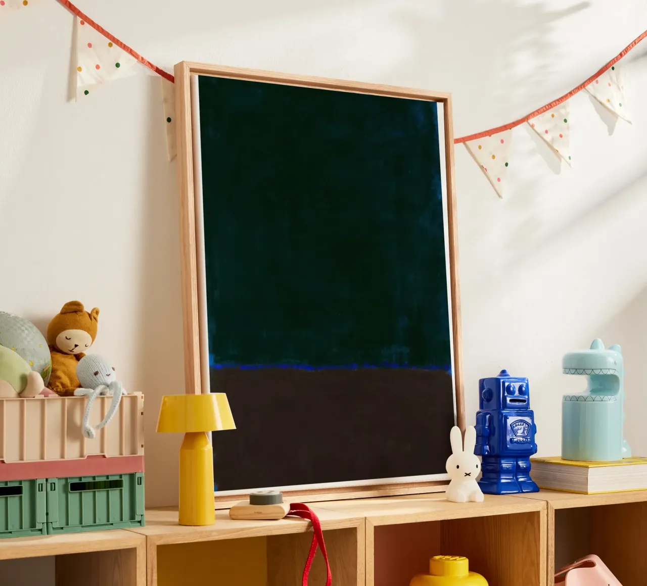 Mark Rothko Marrone e nero su blu tela da traveler