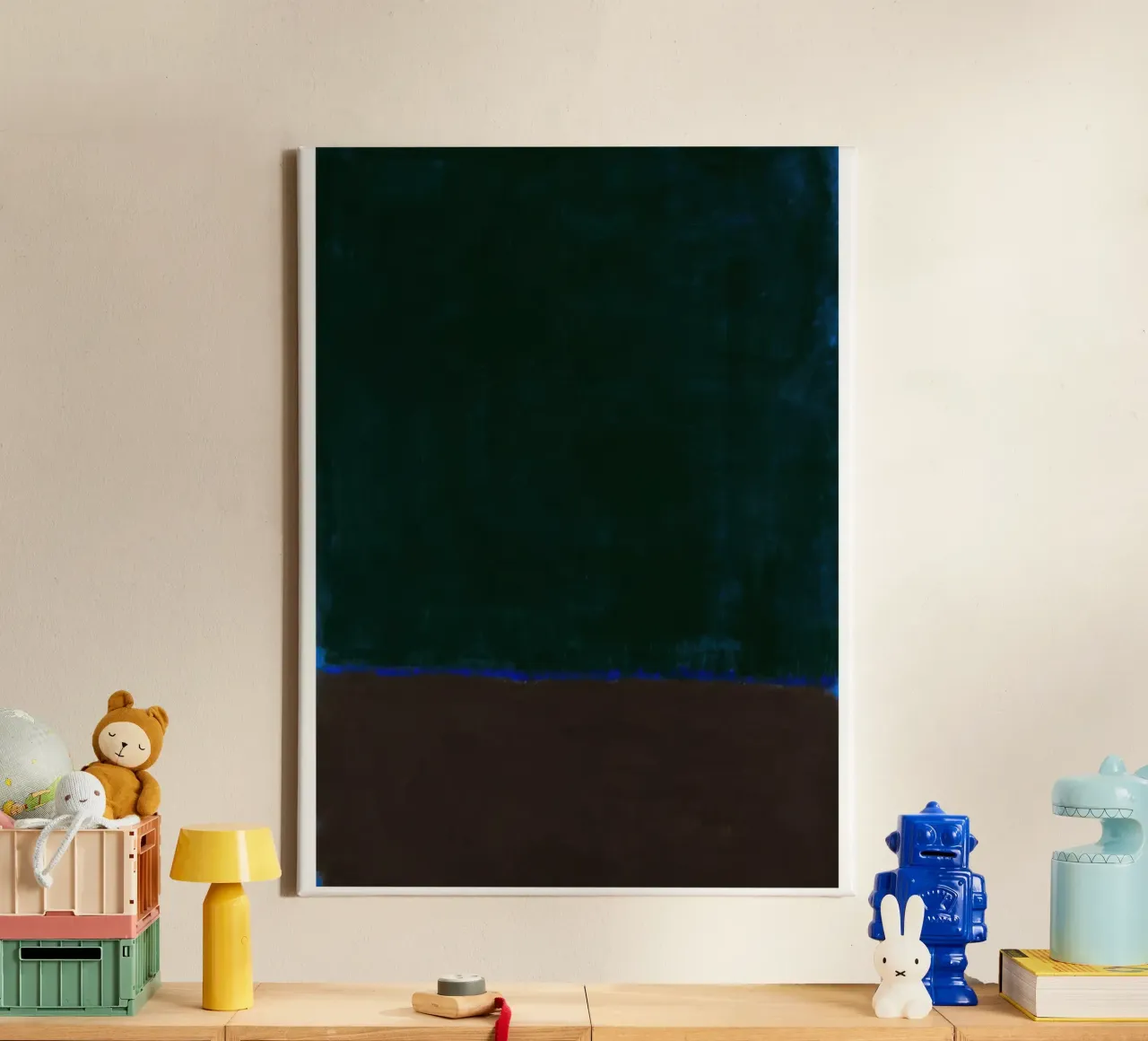 Mark Rothko Marrone e nero su blu tela da traveler