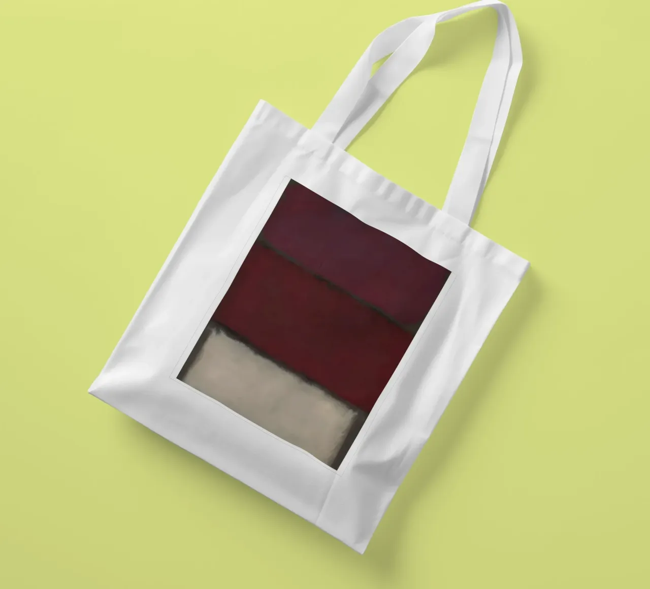 Mark Rothko Borgogna, rosso e bianco borsa in juta da traveler