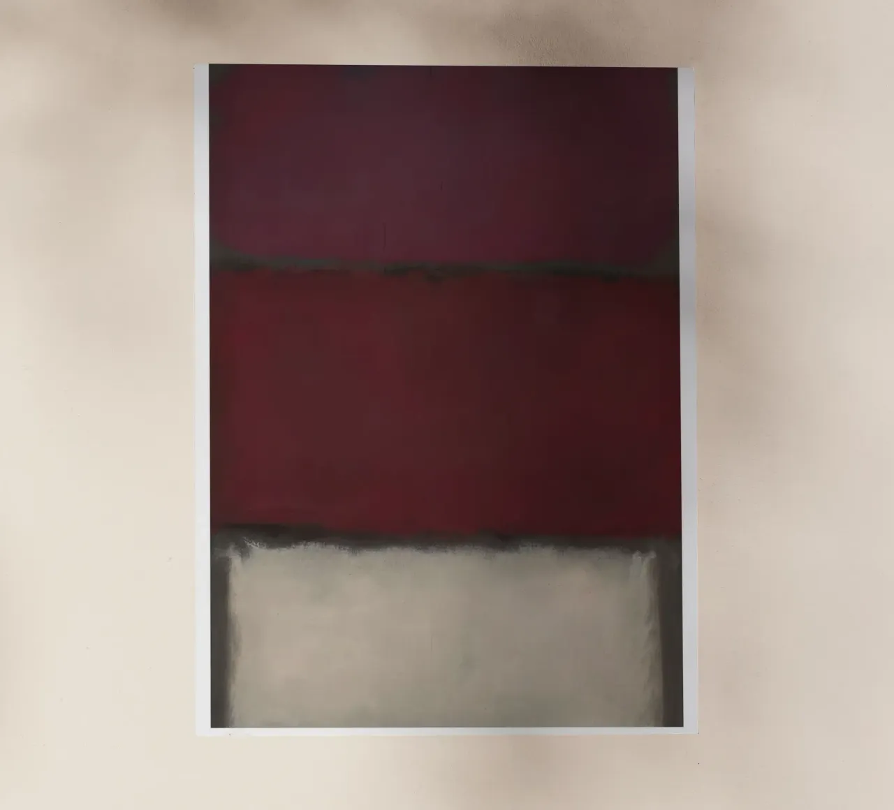 Mark Rothko Borgogna, rosso e bianco pellicola backlit da traveler