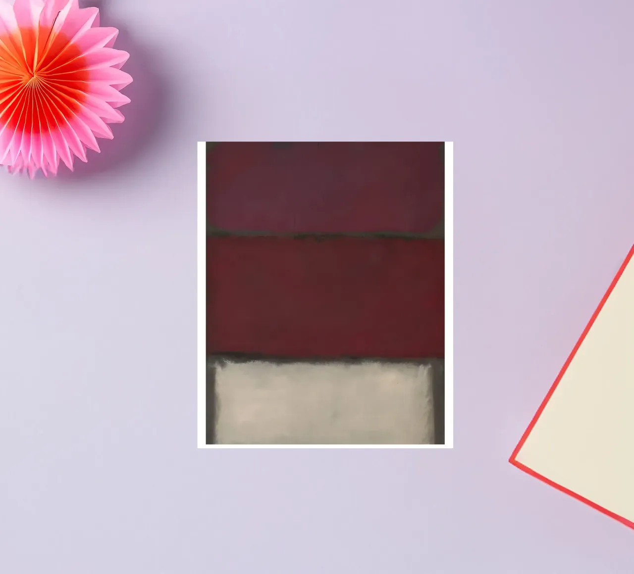 Mark Rothko Borgogna, rosso e bianco adesivo da traveler