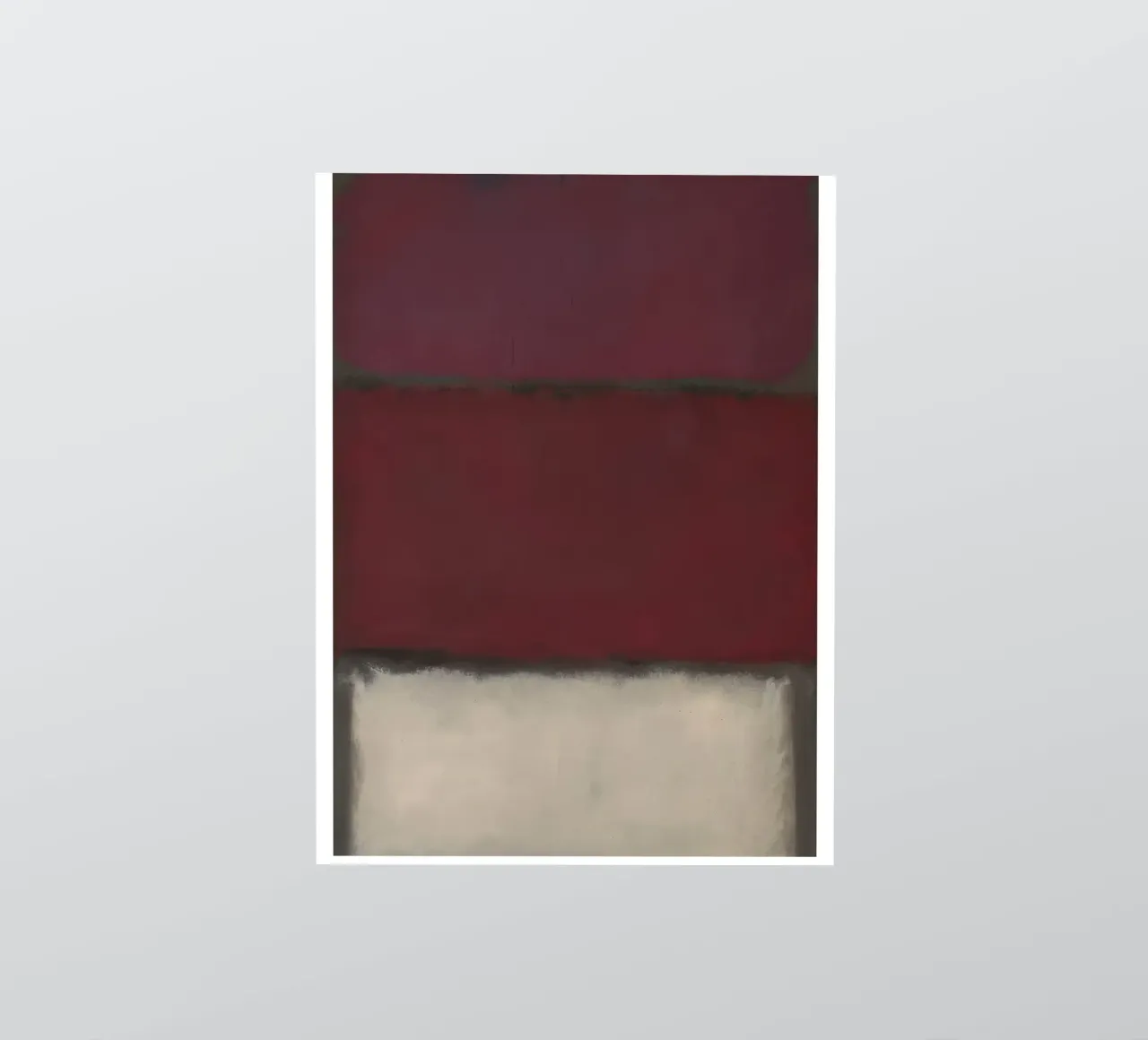 Mark Rothko Borgogna, rosso e bianco adesivo da traveler