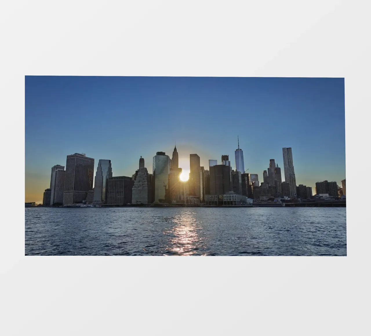 Lo skyline di New York al tramonto telo in pvc da DiveDuke
