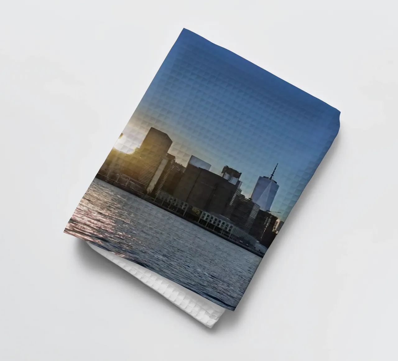 Lo skyline di New York al tramonto canovaccio da cucina da DiveDuke
