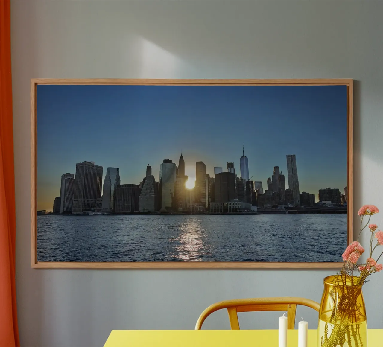 Lo skyline di New York al tramonto alluminio dibond da DiveDuke