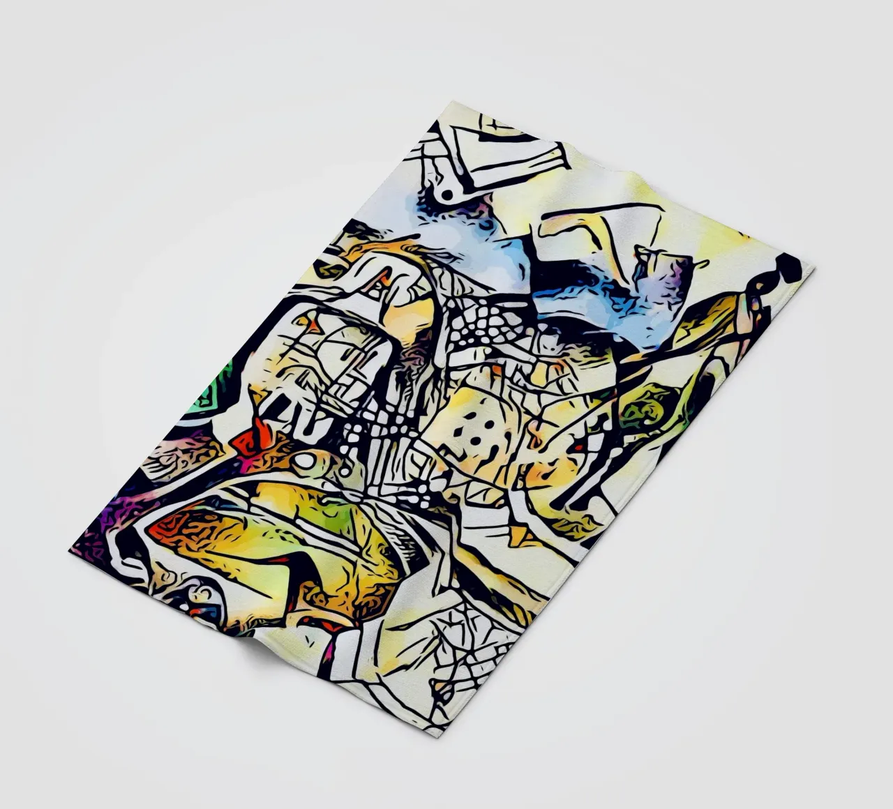Kandinsky meets Rome #1 fleece blanket by ZAMART