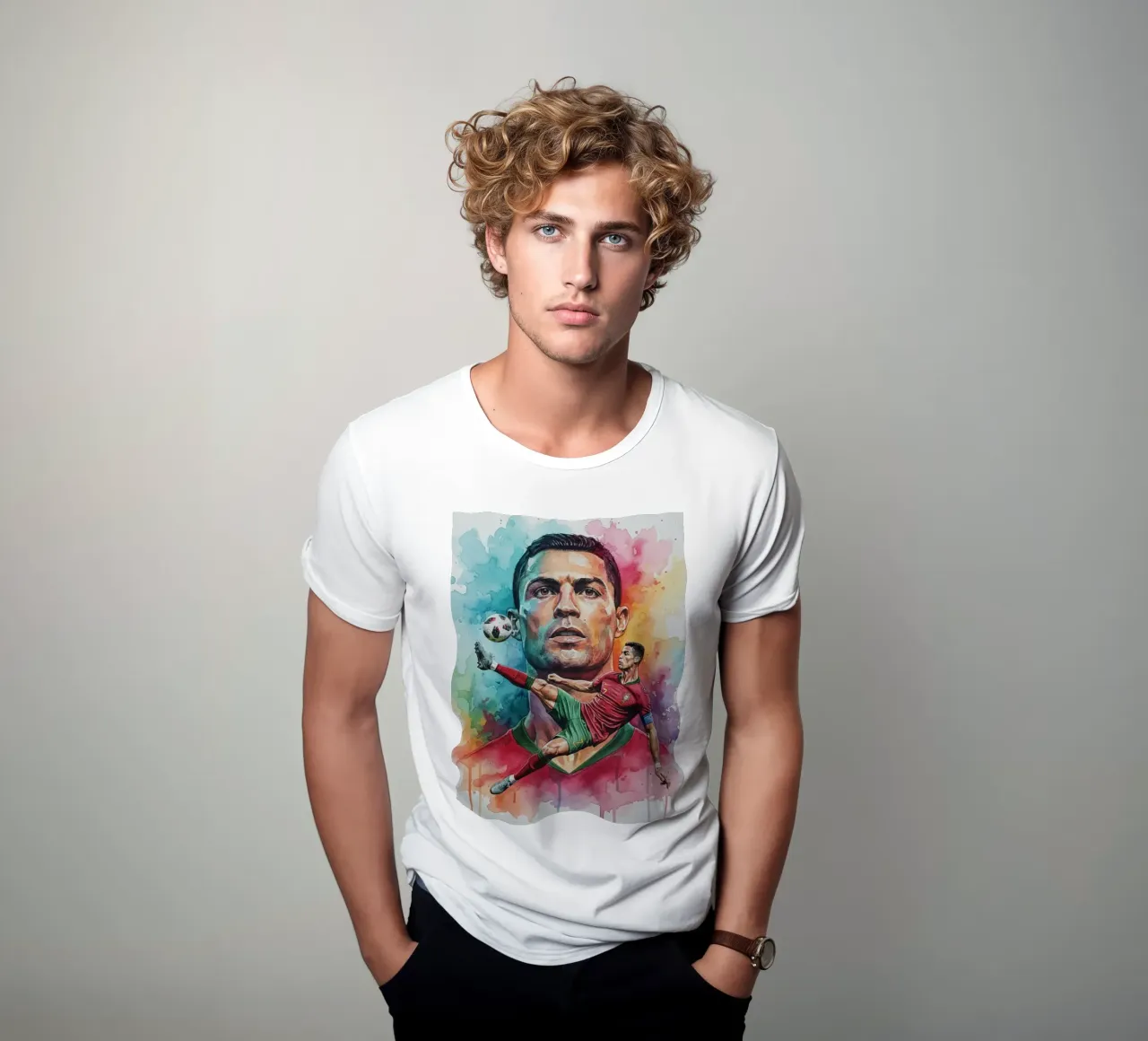 L'iconico calcio di bicicletta di CR7 t-shirt da Kalis