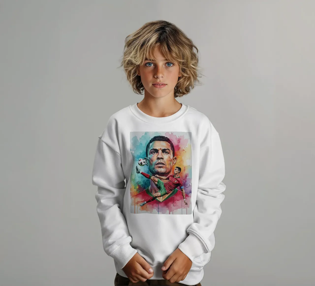 L'iconico calcio di bicicletta di CR7 felpa bambino da Kalis