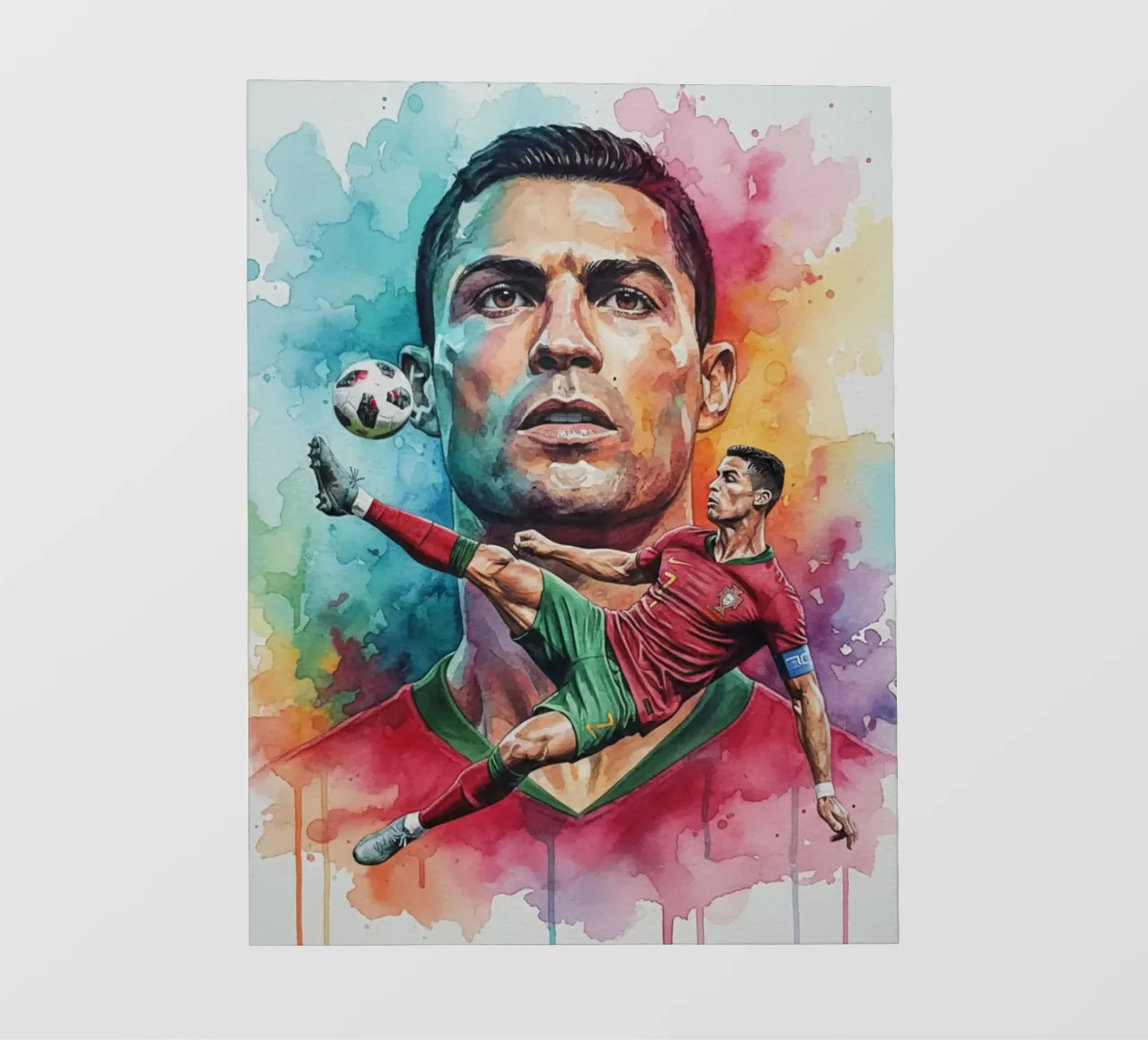 L'iconico calcio di bicicletta di CR7 telo in pvc da Kalis