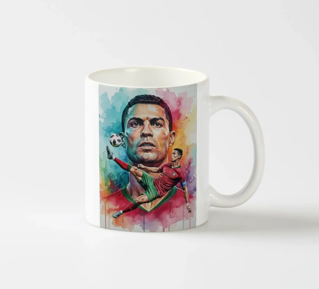 L'iconico calcio di bicicletta di CR7 tazza in ceramica da Kalis