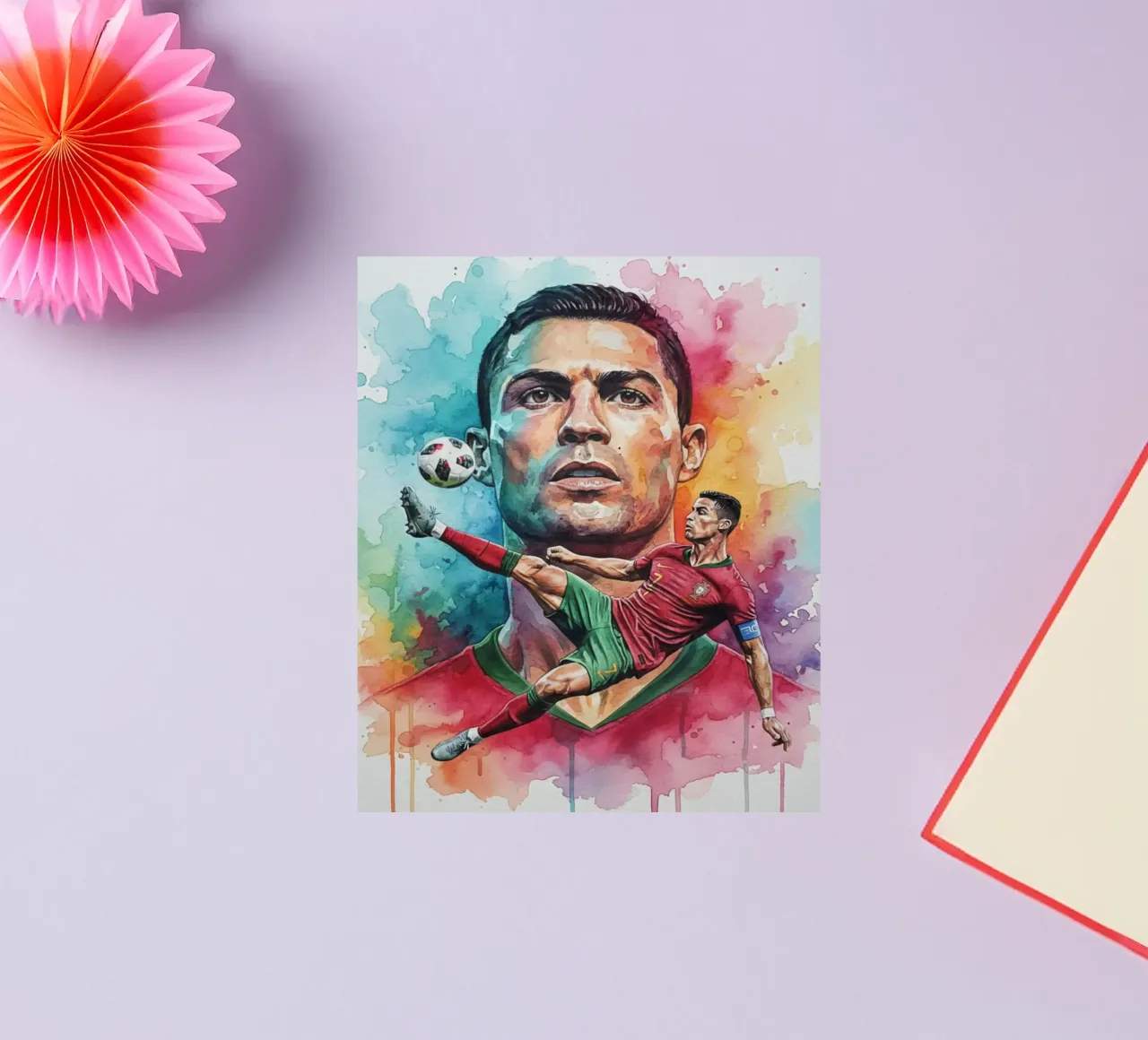 L'iconico calcio di bicicletta di CR7 adesivo da Kalis