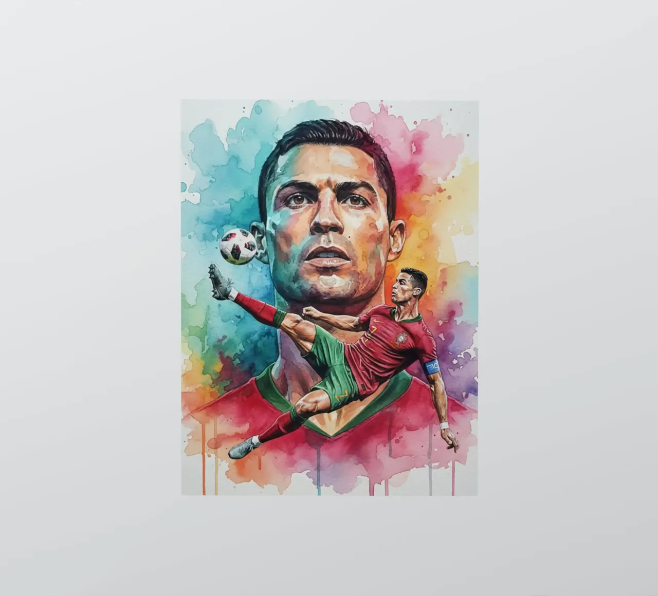 L'iconico calcio di bicicletta di CR7 adesivo da Kalis