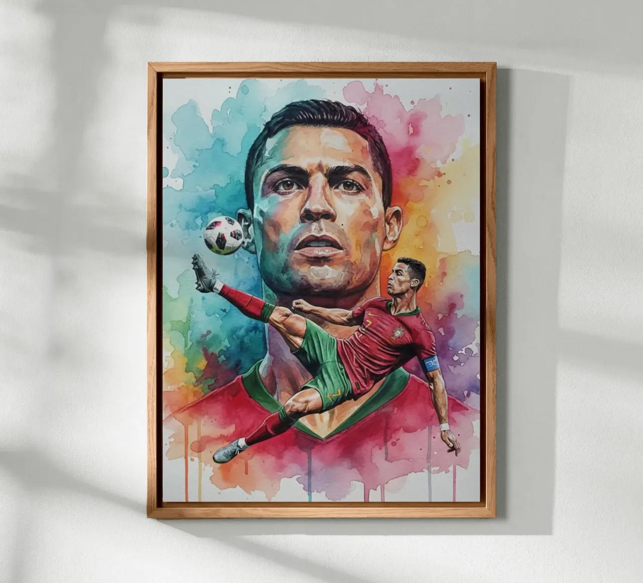 L'iconico calcio di bicicletta di CR7 alluminio dibond da Kalis