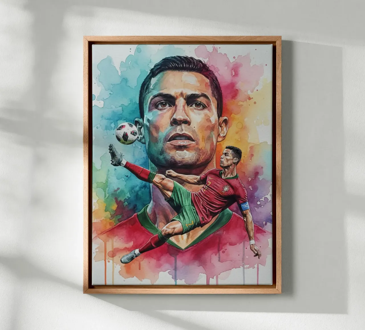 L'iconico calcio di bicicletta di CR7 tela da Kalis