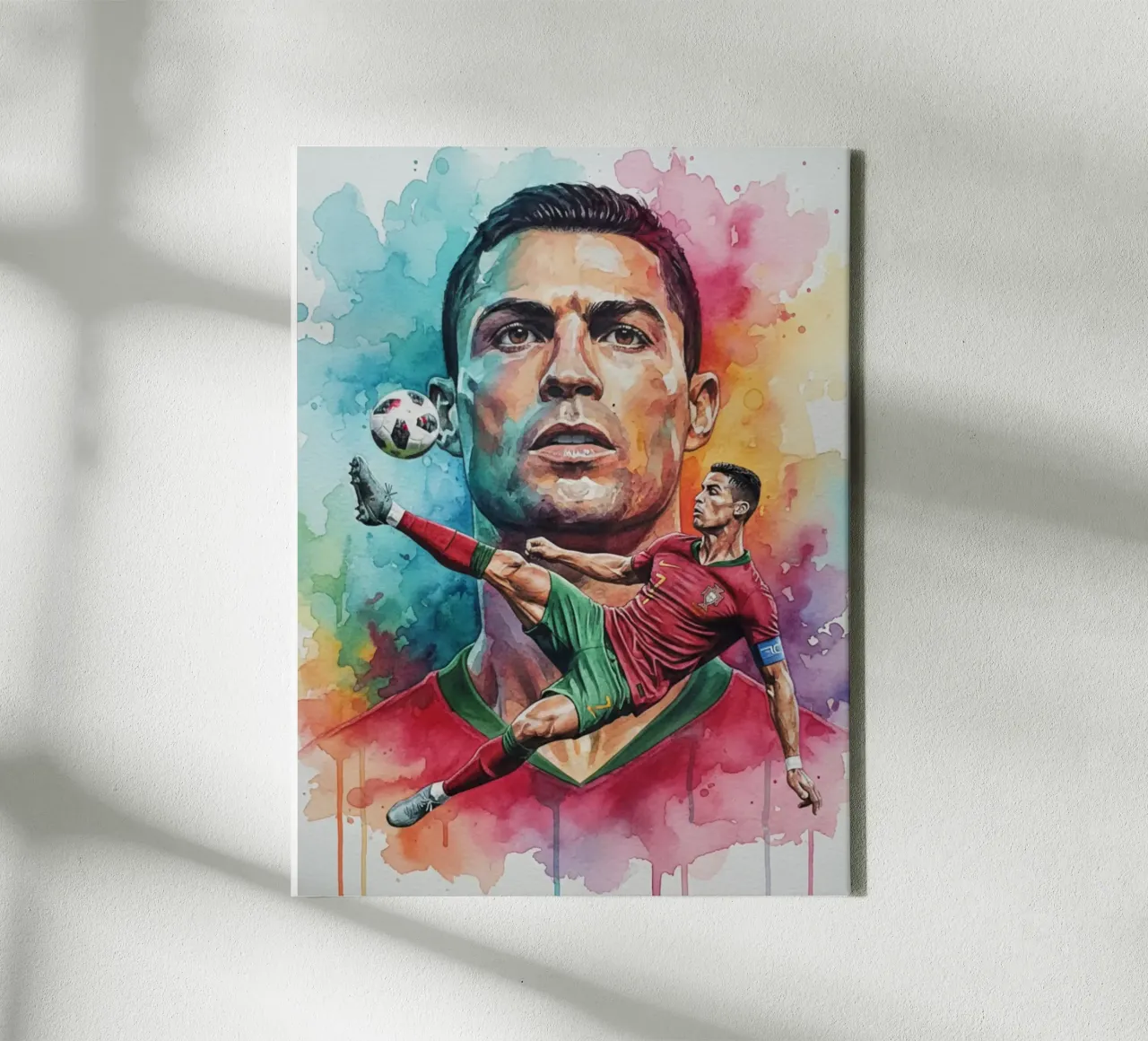 L'iconico calcio di bicicletta di CR7 tela da Kalis