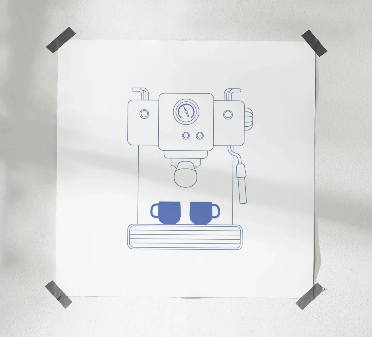 Coffee machine poster by janamossmann