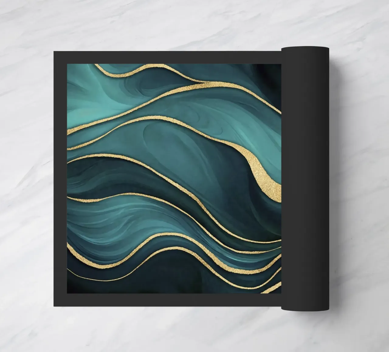 Marmo di lusso verde acqua turchese con oro zerbino da Andrea Haase Modern Home
