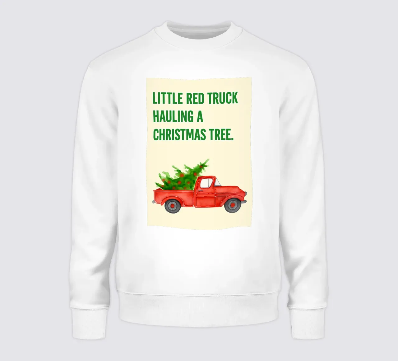 pequeño camión rojo transportando un árbol de navidad sudadera de Avocadoz