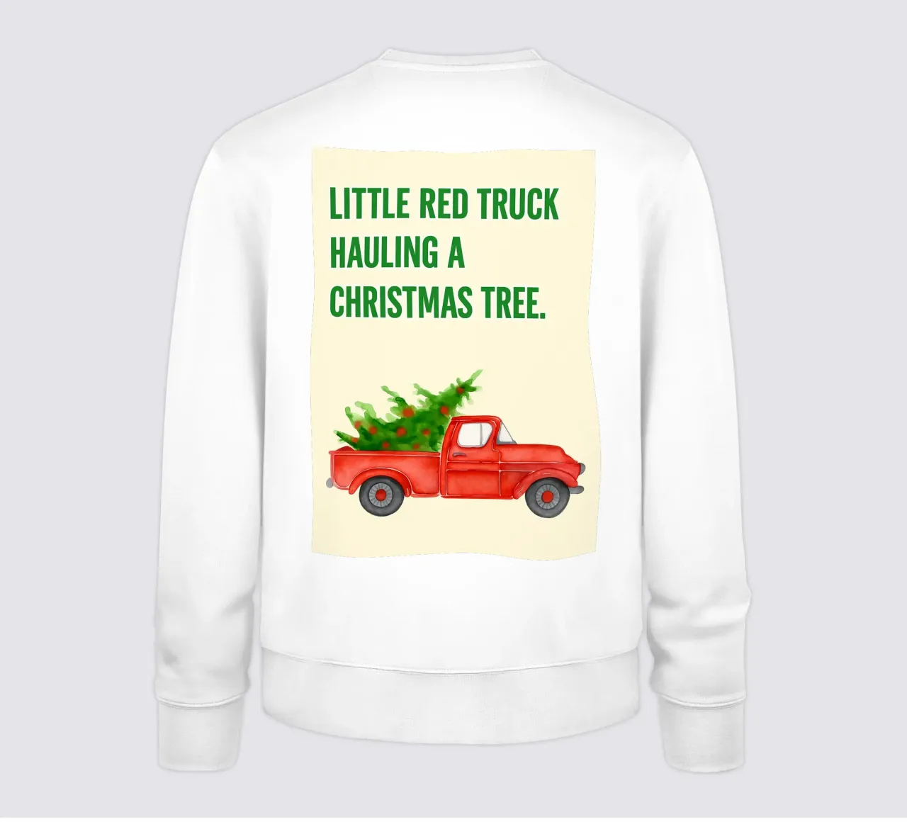 pequeño camión rojo transportando un árbol de navidad sudadera de Avocadoz