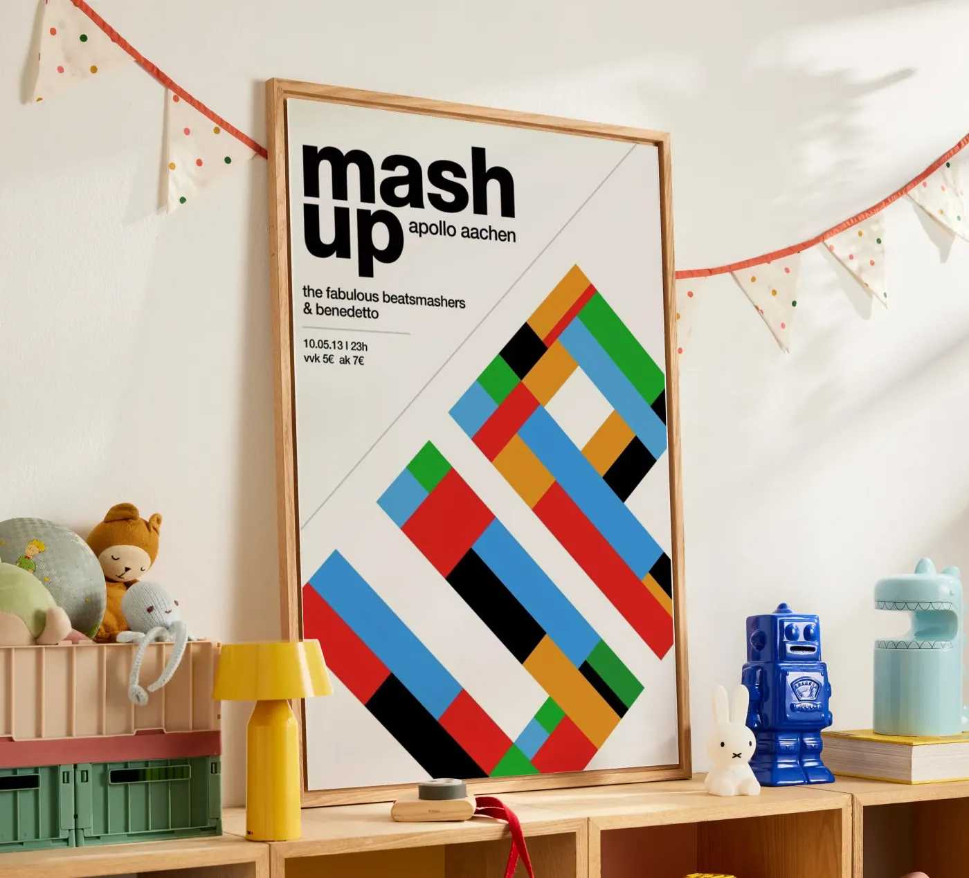 Mashup Party acryl van Stephan Kochs