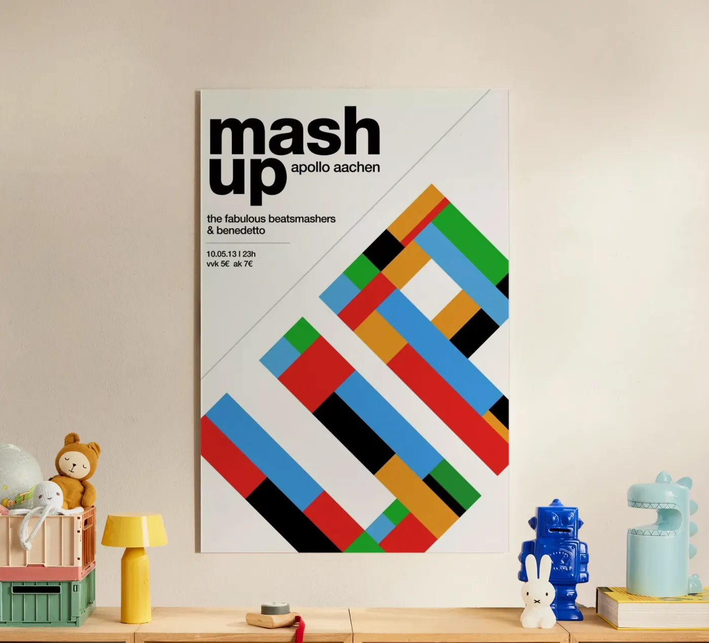 Mashup Party acryl van Stephan Kochs
