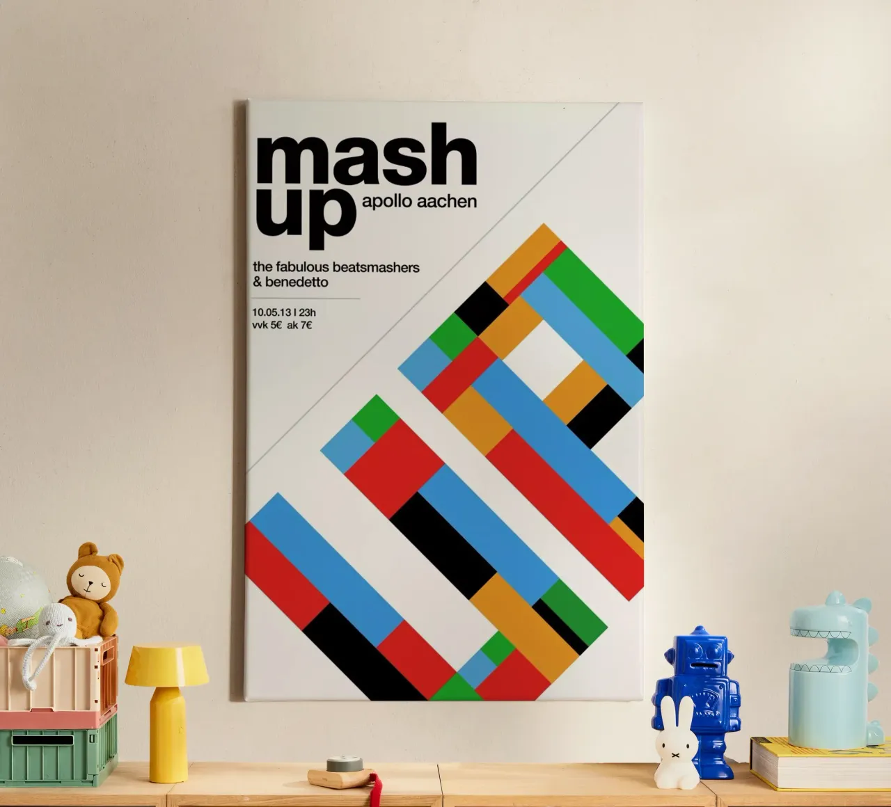 Mashup Party tela con Cornice a cassetta da Stephan Kochs