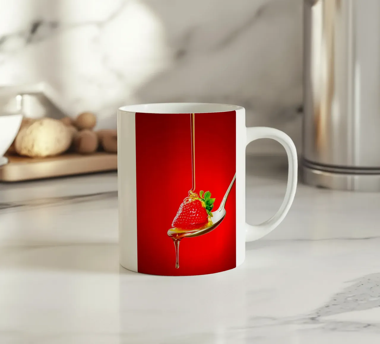 Fragola con miele tazza in ceramica da Juergen Wiesler