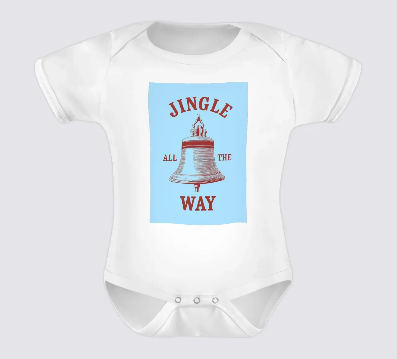 jingle all the way christmas body neonato maniche corte da Avocadoz