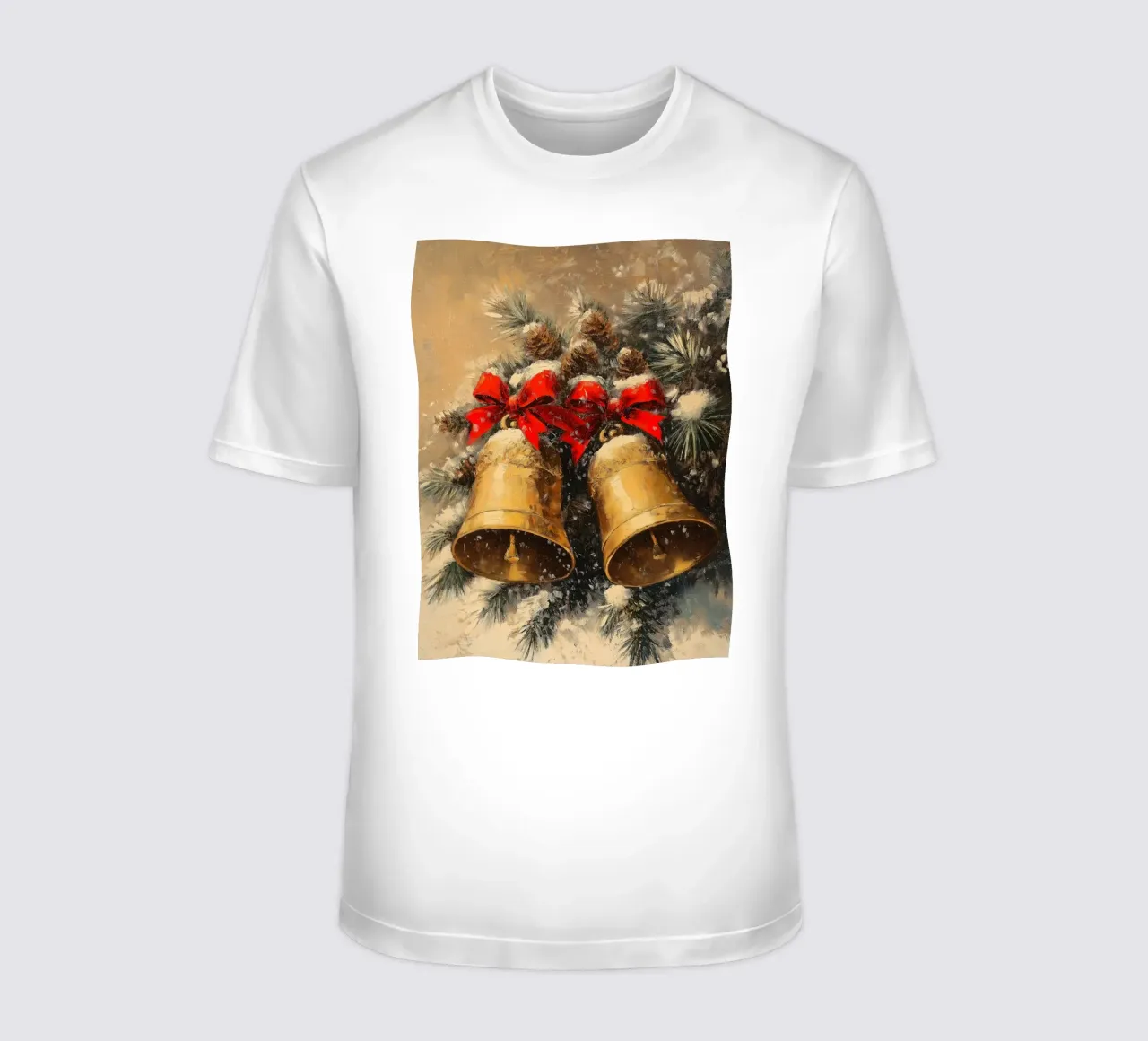 Campane di Natale in un ramo di abete t-shirt da Cozy Vibes