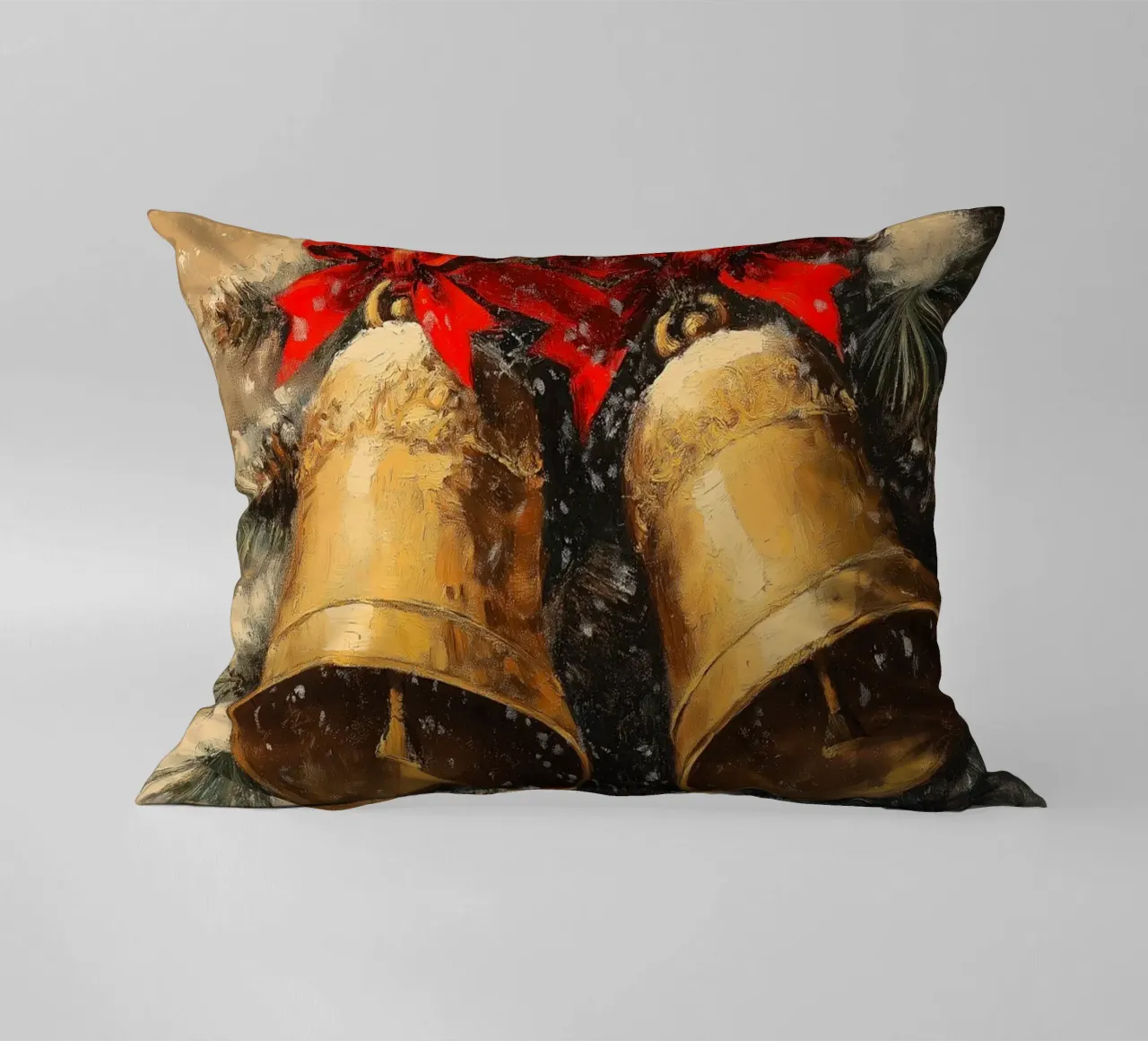 Campane di Natale in un ramo di abete cuscino da Cozy Vibes
