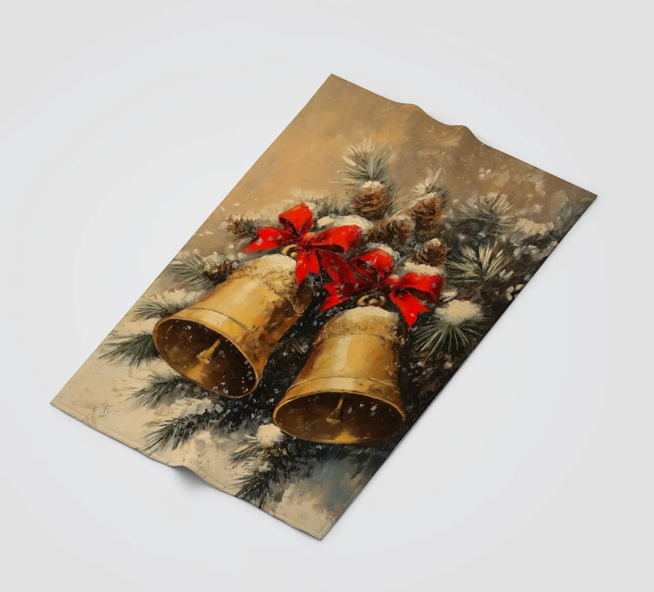Campane di Natale in un ramo di abete coperta in pile da Cozy Vibes